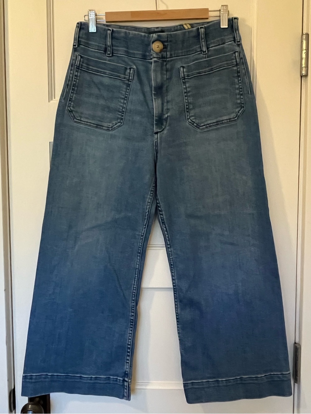 Maeve by Anthropologie • The Colette Cropped Wide-Leg Jeans • 31P